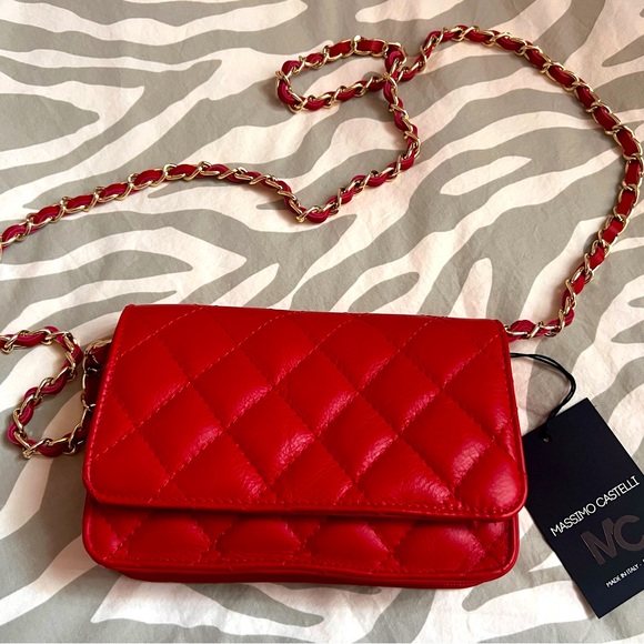 Massimo Handbags - NEW Italian Leather RED Purse! NWT!